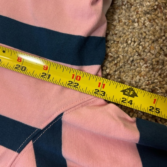 J. Crew Pink and Navy Crew Neck Shirt SIZE LARGE - Picture 6 of 8